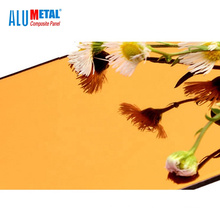 Alumetal high reflection mirror finish aluminum composite panel gold  dibond alucobond